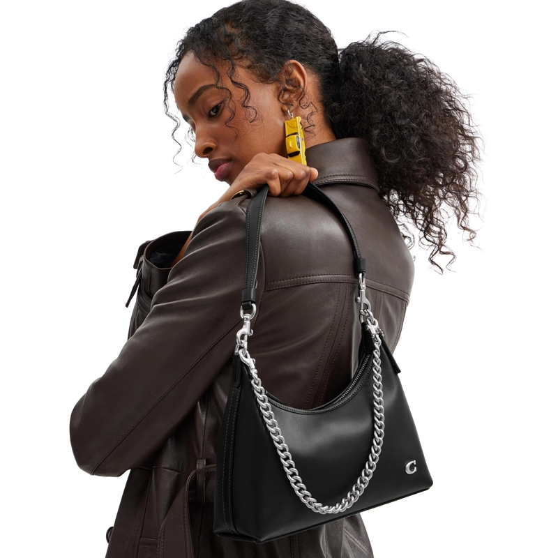 Coach Hobo Bag Glovetanned Leather Juliet Shoulder Bag 25 Black(Image 2)