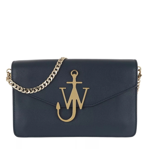 J.W.Anderson Logo Purse With Chain Navy Satchel