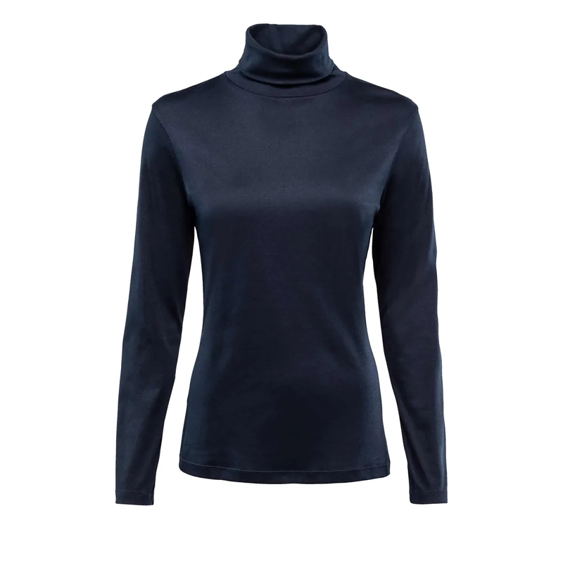 VAN LAACK Bluse Bluse Modern Fit Uni dunkel-blau