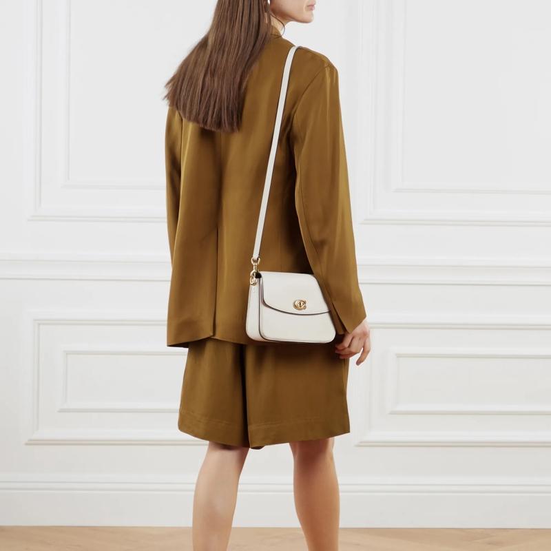 Coach Crossbody Bag Polished Pebbled Leather Cassie Crossbody 19 Chalk(Image 3)