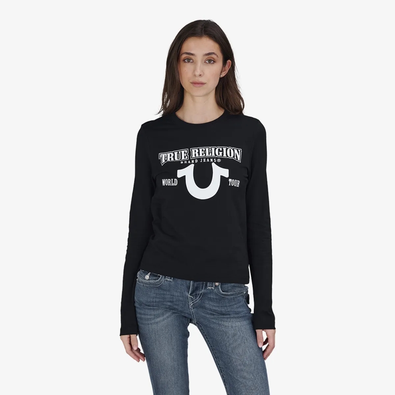 True Religion Bluse Longsleeve schwarz(Image 6)