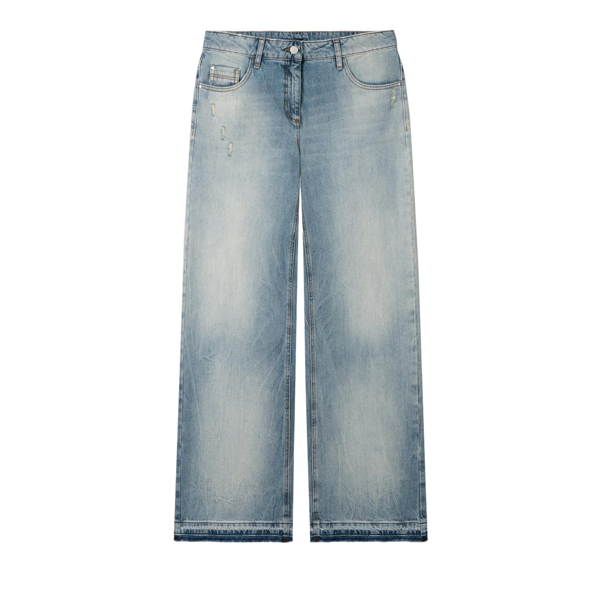 Thumbnail - Luisa Cerano - Rigid-Wideleg-Denim - Größe 36 - blau