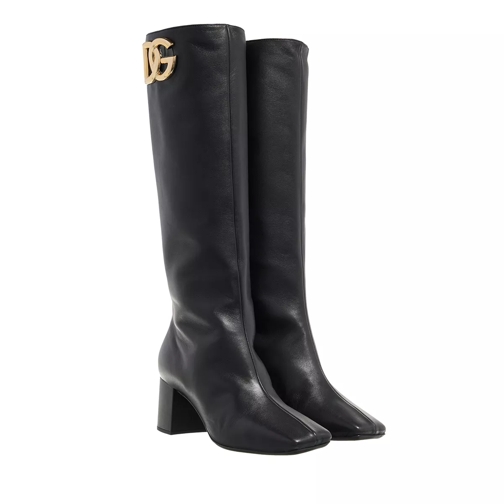 Dolce&Gabbana Nappa Leather Boots Black Botte