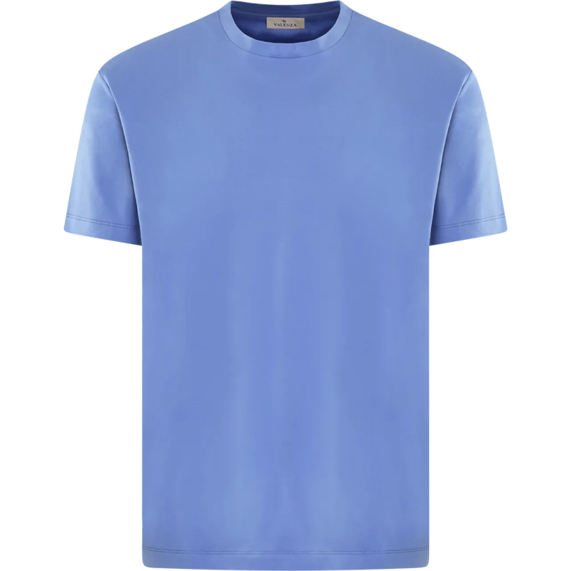 VALENZA T-shirt Heren Interlock Supima T-Shirt Blauw blau
