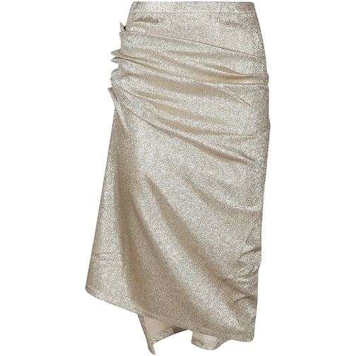 Paco Rabanne Midi-Röcke Midi Skirt Metallic silber