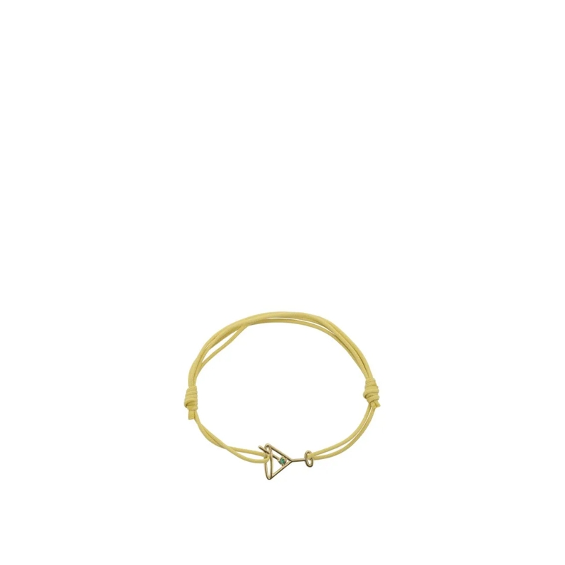 Aliita Bracelet Braided Rope Bracelet With Brass Geometric Centerp Not Applicable