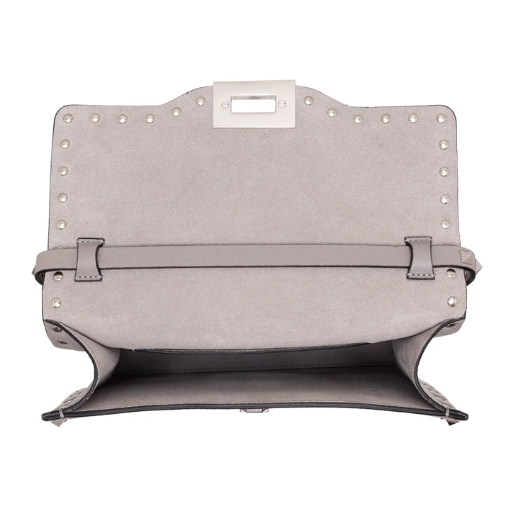 Grey valentino rockstud bag best sale