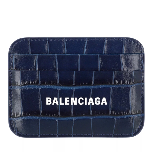 Balenciaga Logo Card Holder Blue Card Case