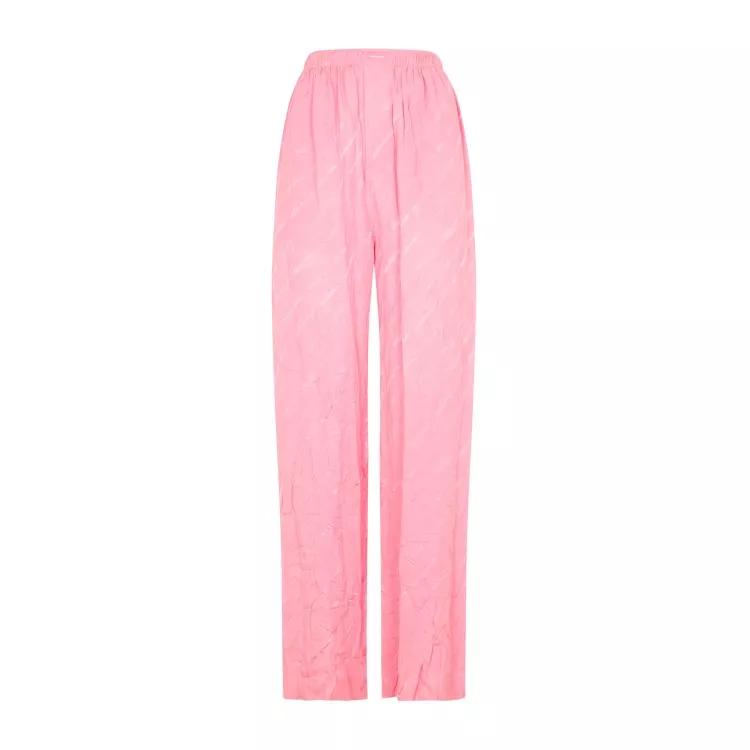 Balenciaga - Pink Silk Logoed Pants - Größe 36 - pink