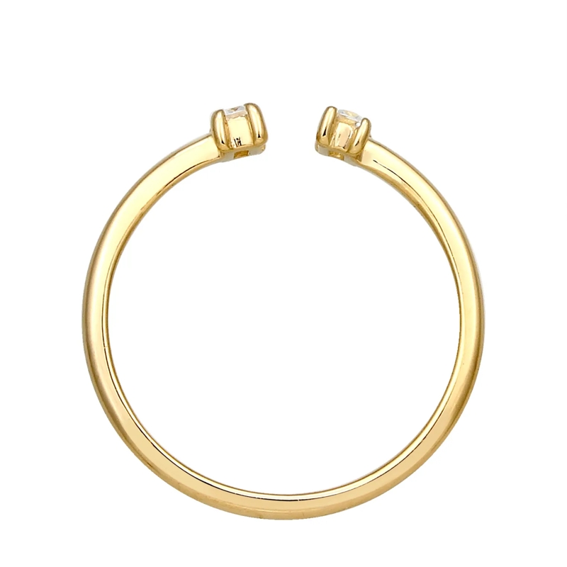 Elli Ring Ring Verlobungsring Topas Edelstein Offen 375 Gelb gold(Image 3)