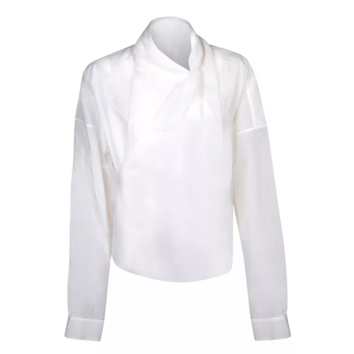 Quira Lightweight Fabric Wrap Shirt White 