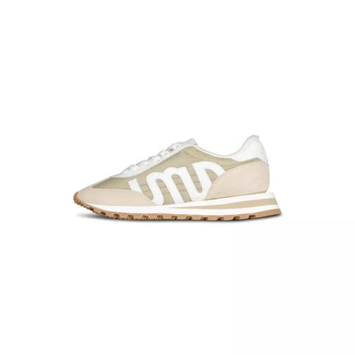 AMI Paris lage-top sneaker Sneakers aus Leder-Mix Beige