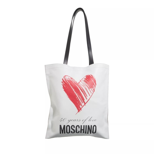 Moschino Shoulder Bag Fantasy Print White Sac à provisions