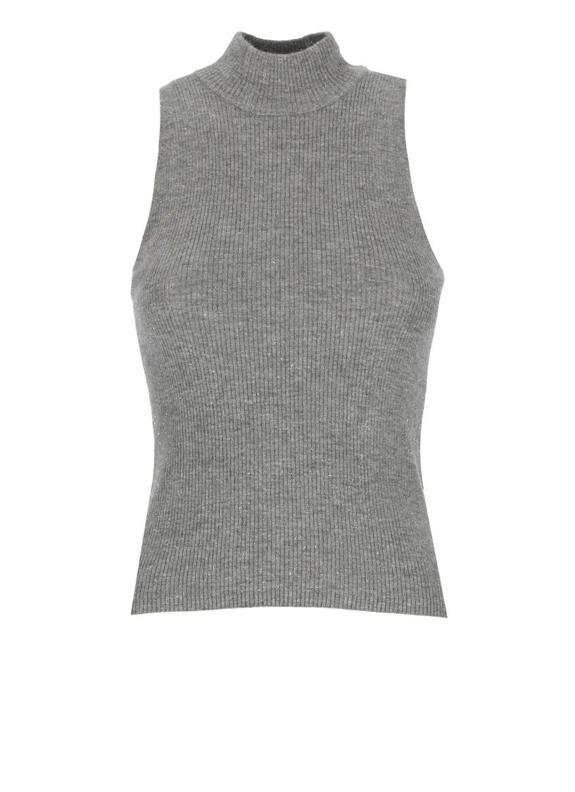 Brunello Cucinelli - Grey Cashmere Top - Größe S - grau