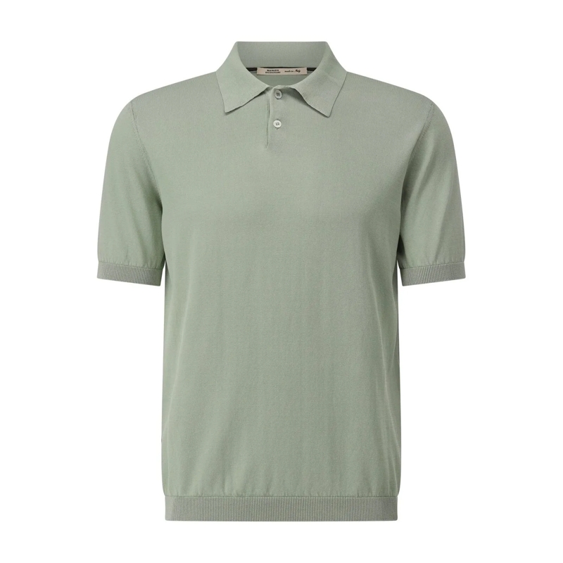 Maurizio Baldassari Polohemd Poloshirt aus Feinstrick beige