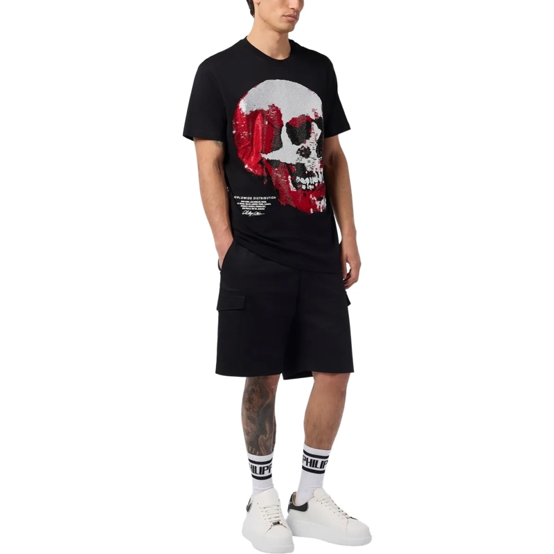 Philipp Plein T-Shirt Round Neck T-Shirt Red Skull Skull schwarz(Image 4)