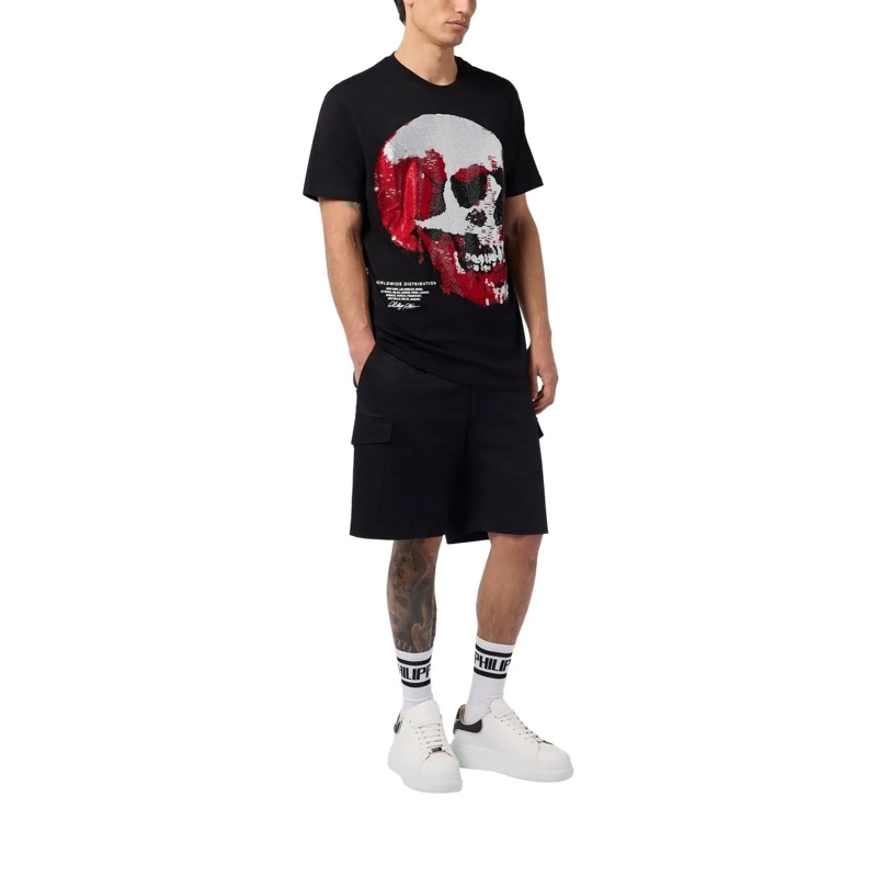 Philipp Plein T-Shirt Round Neck T-Shirt Red Skull Skull schwarz(Image 3)