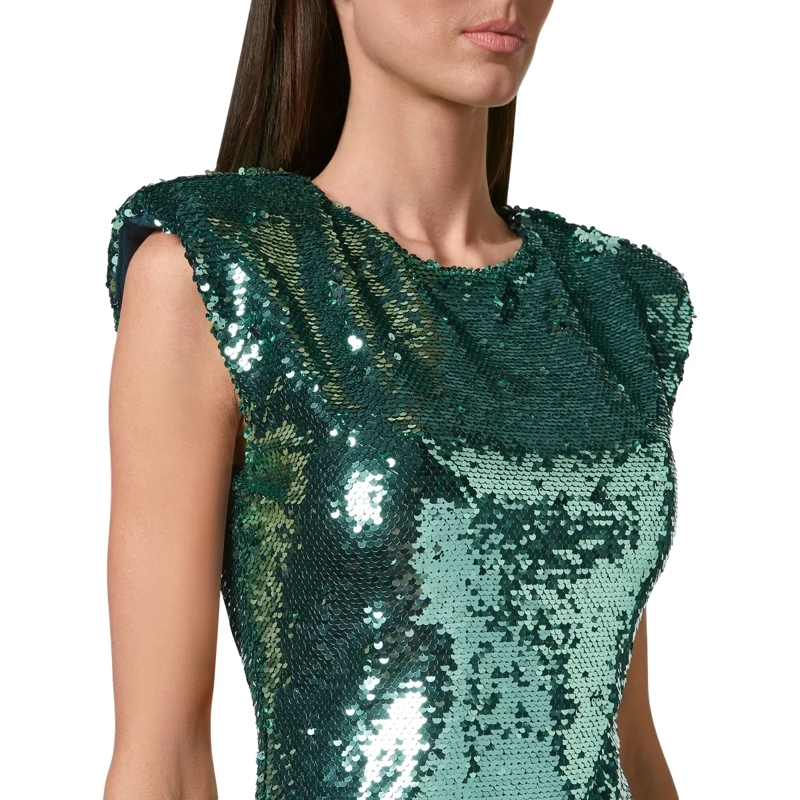 Philipp Plein Midikleid Kleid Mit Schmucksteinen grün(Image 4)