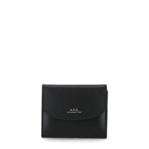 A.P.C. Geneve Wallet Black Tri-Fold Portemonnee