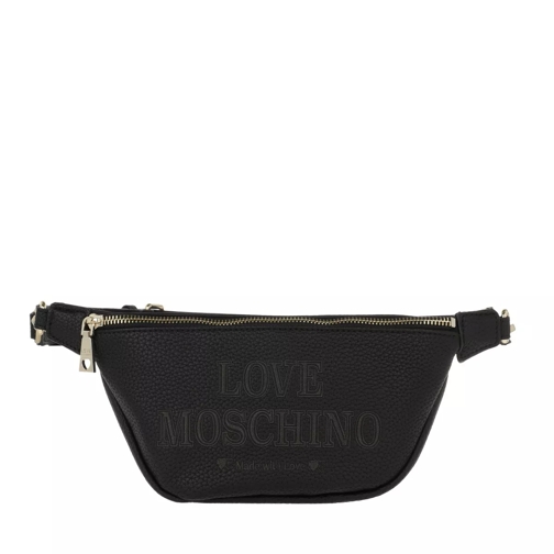 Love Moschino Logo Engraved Belt Bag Nero Crossbodytas