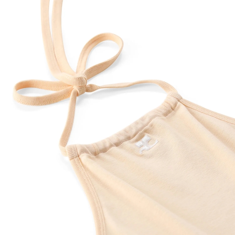 Courrèges Maxikleid Midikleid aus Baumwolle orange(Image 4)