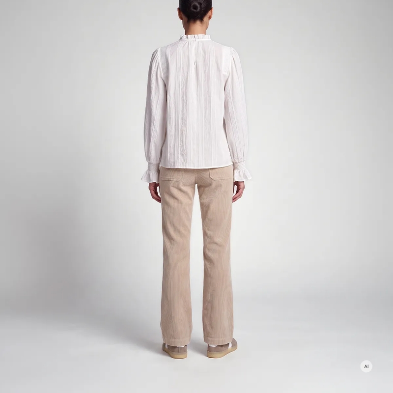 Marc Aurel Bluse Streifenbluse- verdeckter Knopf mit Schlitz- Sm weiss(Image 4)