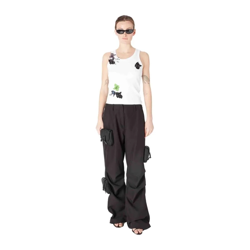 Coperni  Utility-Inspired Wide-Leg Cargo Trousers Black