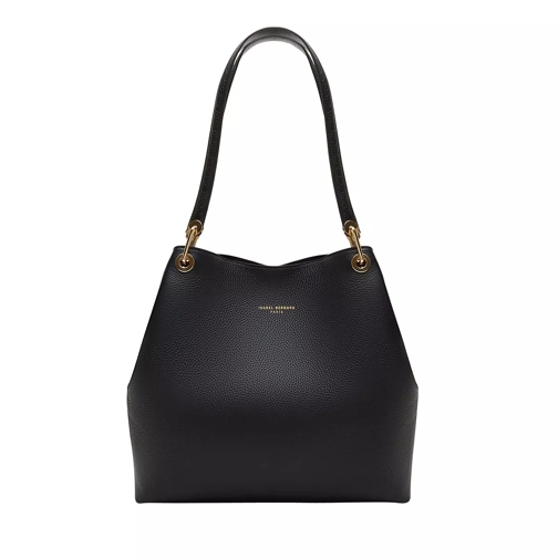Isabel Bernard Femme Forte Annabelle Black Calfskin Leather Shoulder Bag Shoppingväska