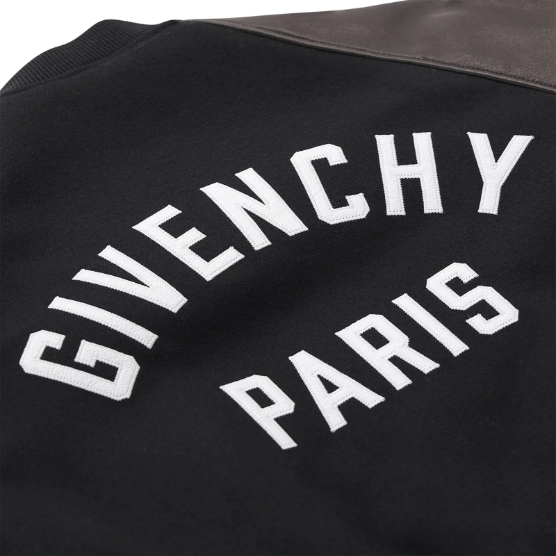 Givenchy Übergangsjacke Blouson aus Leder & Wolle schwarz(Image 8)