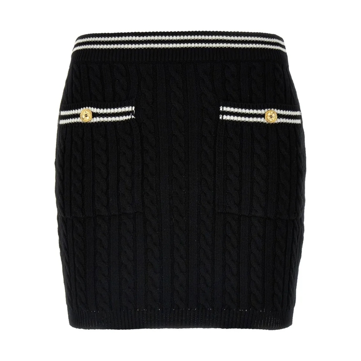 ミニスカート Alessandra Rich Braided Cotton Mini Skirt With Contrast Alessandra Rich Braided Cotton Mini Skirt With Contrast