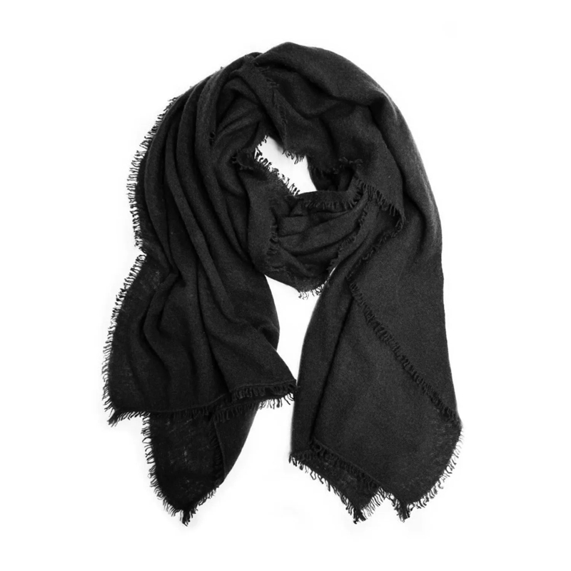 Mala Alisha Écharpe légère Schal Salted Colours aus Kaschmir Schwarz