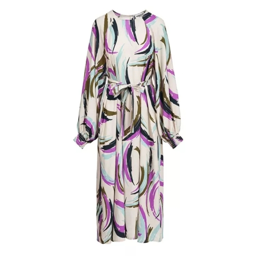 Essentiel Antwerp Dusun Beige Midi Dress Multicolor 