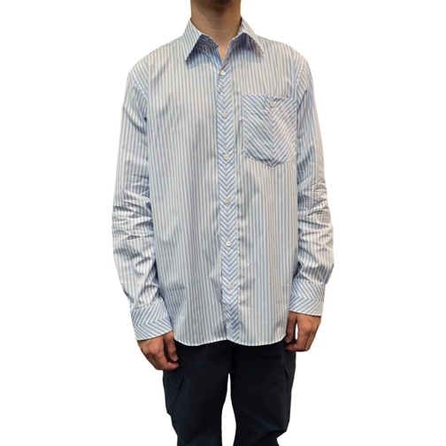 Paul Smith Hauts décontractés Chemise ray�e blanc bleu gorge chevron M1R 045Z N0 mehrfarbig