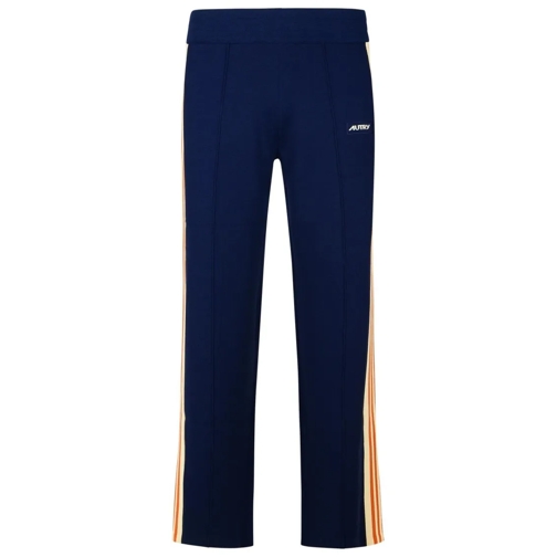 Autry International Jogger' Navy Viscose Blend Pants Blue Jogginghosen