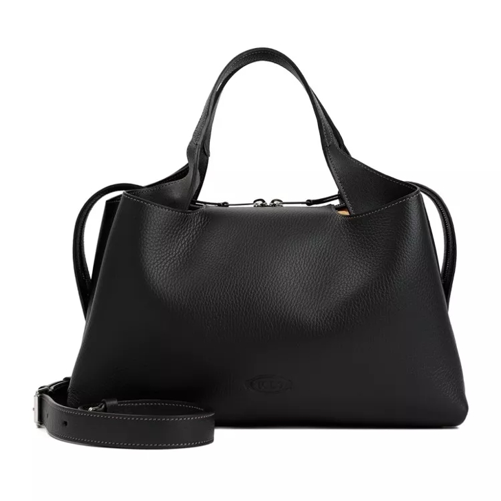 Tod s Leather Medium Bag Black Schultertasche