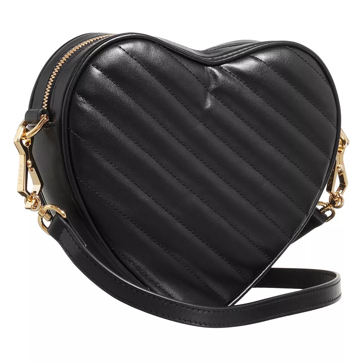 Gucci Crossbody bags Interlocking G Mini Heart Shoulder Bag in zwart