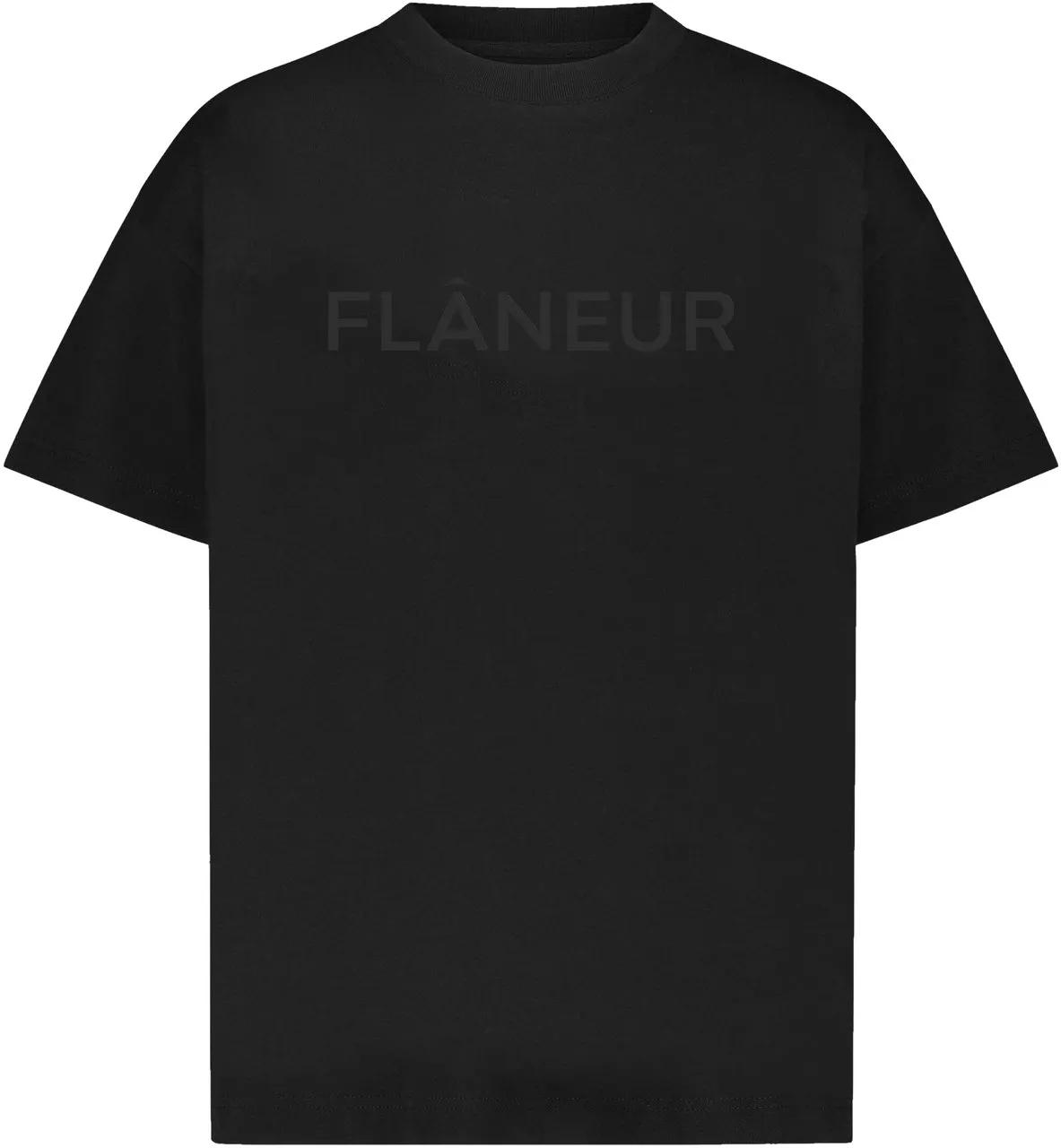 Thumbnail - Flâneur - Tonal Logo T-Shirt Black - Größe XS - black