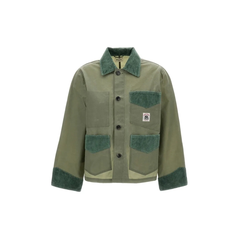 Bode New York Overgangsjas Waxed Craft Jacket Green