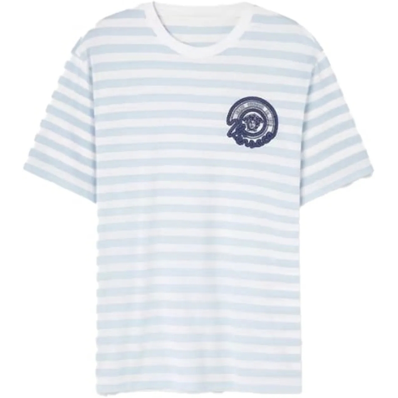 Versace Polohemd T-Shirts And Polos Whitepale Blue blau