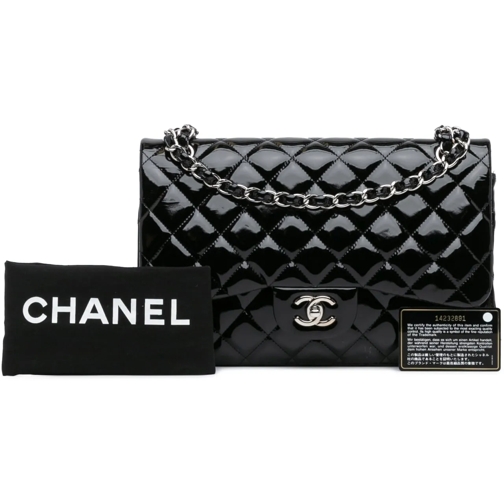 Chanel Sac à bandoulière 2010-2011 Jumbo Classic Patent Double Flap schwarz (Image 2)