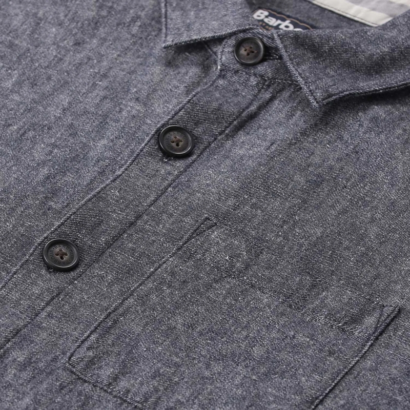 Barbour Hemd Overshirt Stillwater aus Leinen-Mix blau(Image 3)