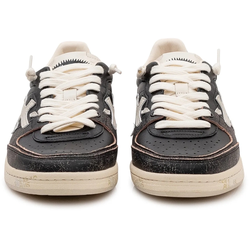 Premiata Sneaker basse Sneakers Bsktclay in Pelle con Dettagli a Contrast schwarz(Image 2)