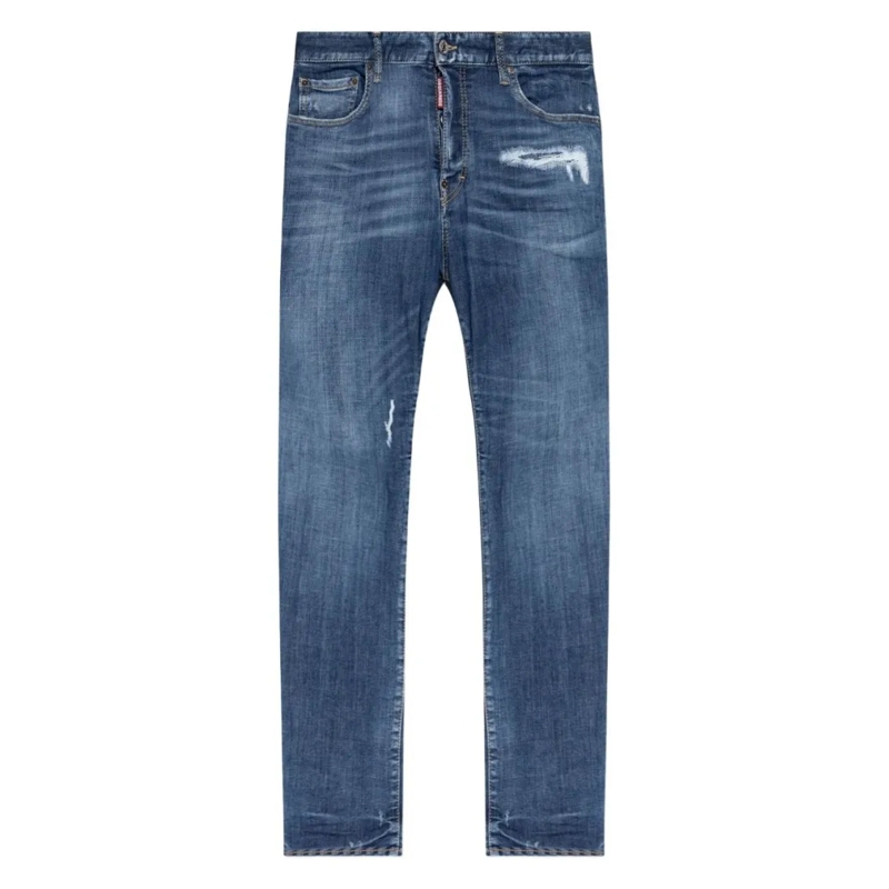 Dsquared2 Jeans mit geradem Bein Powder Blue Classic Five-Pocket Jeans Blue