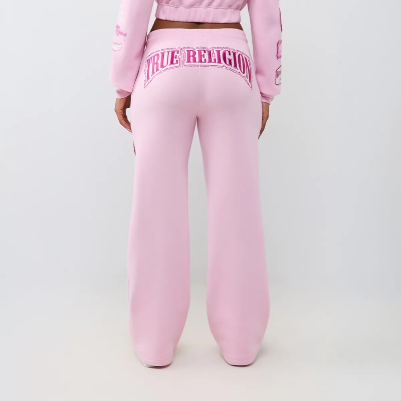 True Religion Jogginghose - Jogginghose- Gerades Bein- Mittlere Bundhöhe- rosa(Image 4)