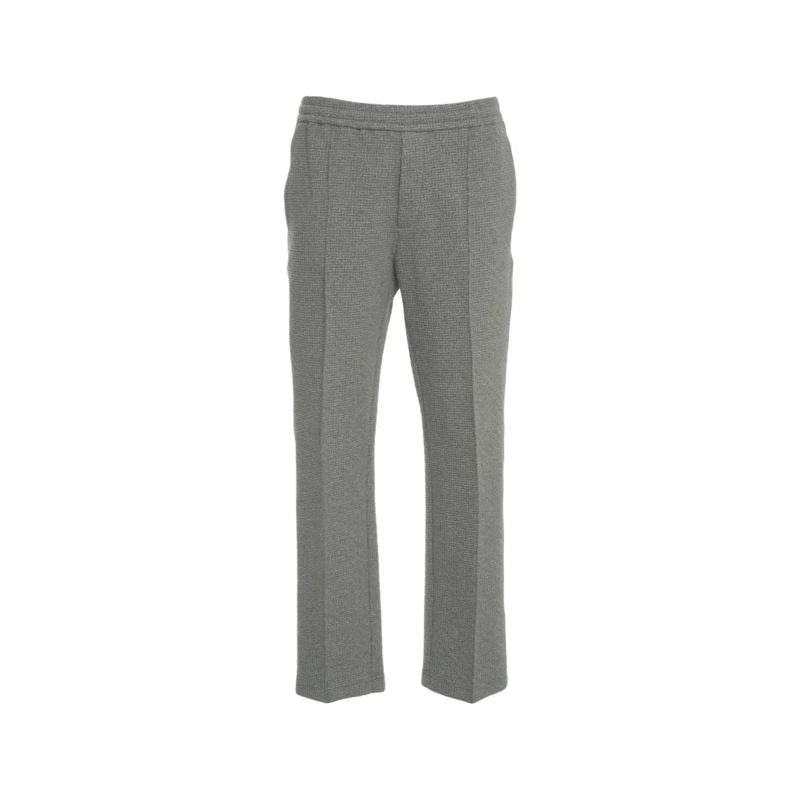 Paolo Pecora Anzugshose Permanent-Crease Casual Trousers With Elastic Wais Grey