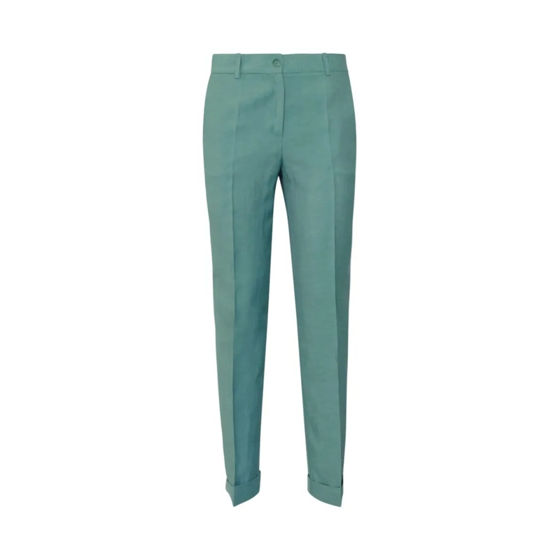 P.A.R.O.S.H.  Parosh D232443 068 Raisa25 Green Viscose Pants Blue