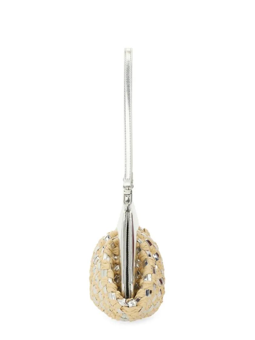 Themoirè Clutches "Emera" Weaved Bag in bruin