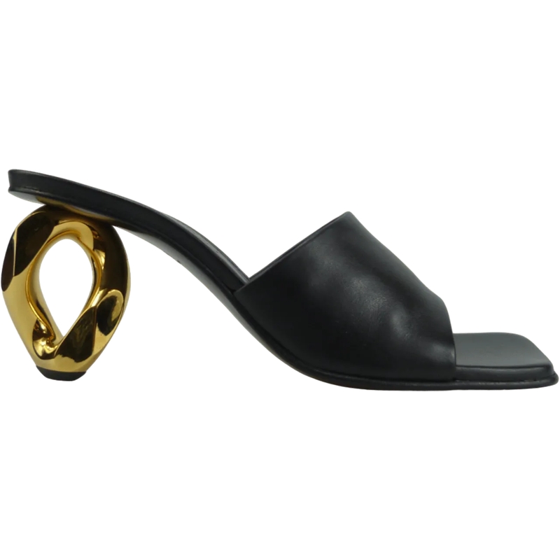 J.W.Anderson Sandalen Mules nero con tacco decorativo schwarz