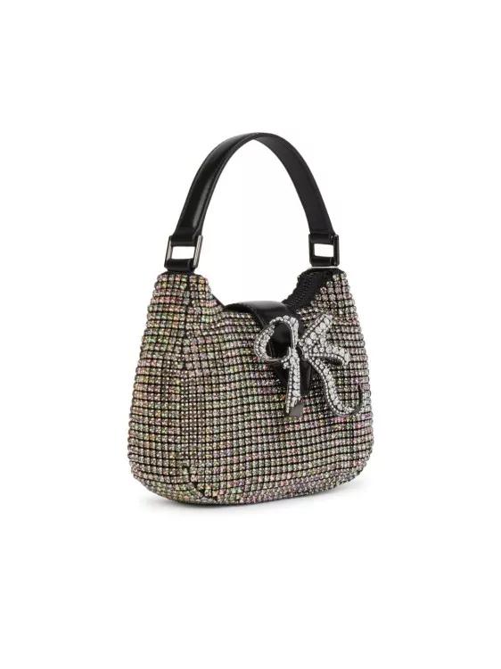 Self-portrait Crossbody bags Rhinestone' Silver Polyester Handbag in zilver