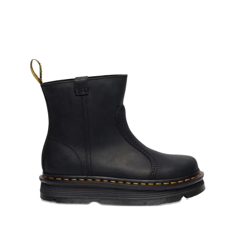 Dr. Martens Bottes Black Leather Ankle Boots Black